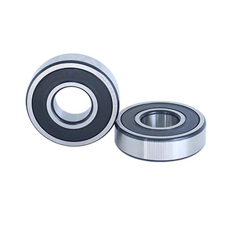Deep Groove Ball Bearing 6300 Series 2RS Rubber Seal 30x72x19mm shown side by side, highlighting double-sided seal design.