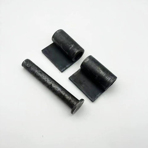 Heavy Duty Weld On Hinges 4 Pack Rock Solid Steel Hinges With Removable Pin, featuring removable pins and thick black design.