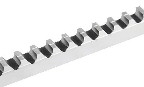 Close-up of 12mm Style D Keyway Broach HSS with ground solid bar for accurate keyway cuts in inch or metric sizes, bright finish visible.