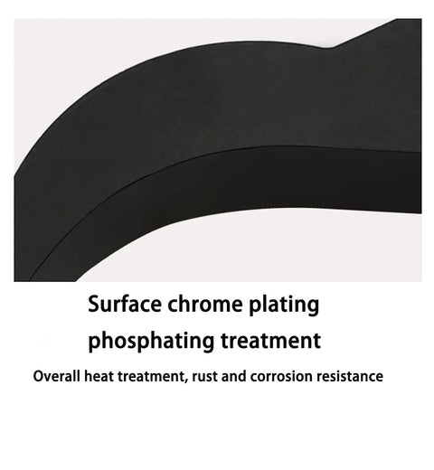 Surface finish of Ultra Compact Crowbar Adapter Head For Tight Spaces with chrome plating and phosphating for corrosion resistance.
