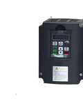 Radical Three Phase Variable Frequency Drive 380V 400V Seven Point Five 11KW Motor Speed Controller Inverter Solid Choice For Industrial Machinery Units Efficient Silver Case Vfd Converter Reliable Performance And Simple Setup For Small And Big Biz. black VFD drive with display and keypad, front view