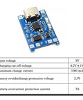 Plug And Go Tp4056 Lithium Battery Charger Board With Type C Usb 5V 1A Input And Thermal Cutoff Protection for 3.7V Cells detailed view.