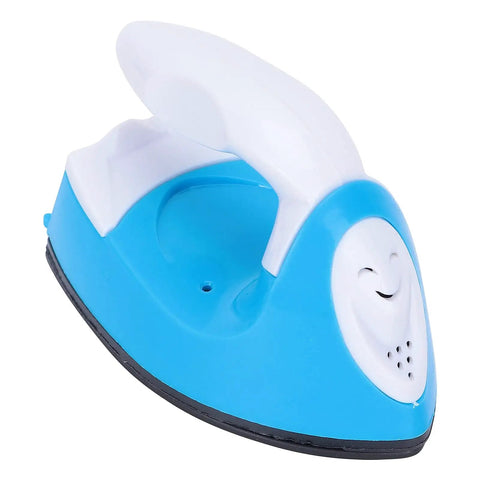 Luocute Mini Iron For DIY Heat Transfer Projects Features Rapid Preheating And Constant Temperature Control, blue handheld press.
