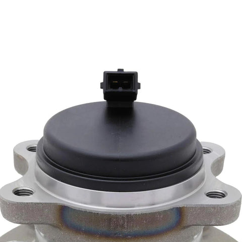 Front view of Beefed Up Rear Wheel Hub Bearing Assembly Drop In Ready For Hyundai Sonata Tucson Veloster N Cadenza Optima Sportage Fits Rear Driver Side Or Passenger Side 2015 2019 Sonata 2016 2021 Tucson 2019 2021 Veloster N 2017 2020 Cadenza 2016 2020 Optima 2017