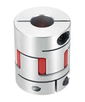 Aluminum Shaft Coupling 10mm To 16mm Flexible Spider Joint, 50mm Length, 40mm Diameter, Motor Coupler For 3D Printers CNC Routers Milling Machines And DIY Projects, Encoder Ready on silver aluminum body
