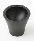 Black rubber golf ball picker upper for easy green retrieval, fits most standard and midsize putter grips, portable retriever