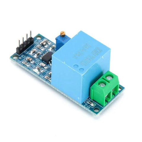 Knockout Precise Ac Voltage Sensor Module Packing A Nifty Zmpt101B Chip Single Phase Detection Board with blue casing.