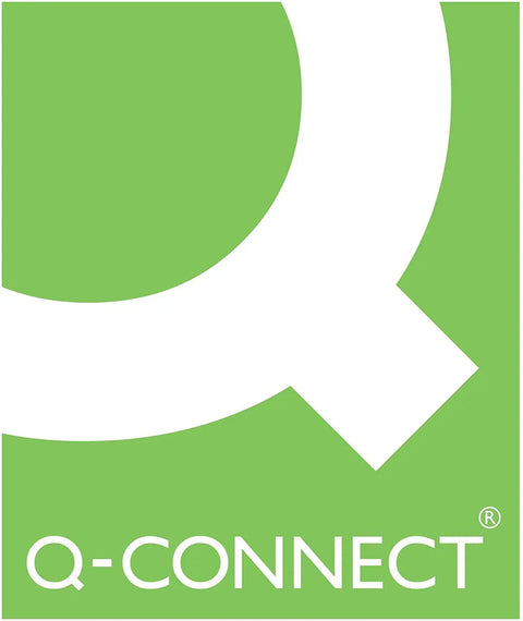 Q-CONNECT logo in green and white, showcasing brand identity for office supplies and stationery products.