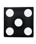 Fencing Practice Target With Bullseye Design For Foil Saber Epee And HEMA, Microfiber leather front, black with white bullseyes