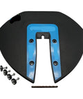Whale Tail Hydrofoil Stabilizer for Outboard Boat Engines 40 To 350 HP, black and blue with bolts and drill bit for install
