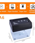 No Hassle Mini Paper Shredder With Built In Letter Opener Usb And Battery Powered Quiet Strip Cutter For A6 And Folded A4 Documents, compact design.