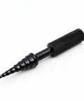 Thinking Process: black aluminum bearing puller tool with 2mm to 14mm size markings for small shaft removal