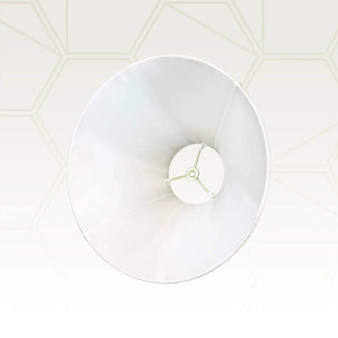 Inside view of Empire Basic Lamp Shade 7x20x12.5 Beige With Silk Type Shantung Fabric And Softback Linen Lining Fits Standard Spider Fitter Brass
