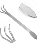 Lightweight 3 Prong Root Rake For Gardening With Stainless Steel Construction Ergonomic Handle Loosens And Aerates Soil