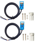 Inductive Proximity Sensor SN04 N NPN NO 4mm Sensing Distance 5 30V DC 300mA Output With SN Bracket Blue 2 Pack