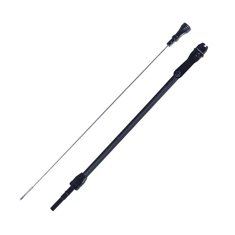 Flexible 21.79 Inch Oil Dipstick For LS Truck Engines Black Housing With Quart And Liter Markings Teflon Lined, full view