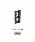 Side view of DIP IC Socket Adapter Kit For PCB Projects 2.54mm Pitch 18 Round Pins Solderable Chip Socket Durable Design