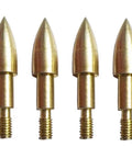 4 gold 100 Grain Steel Archery Field Points from 24 pack screw in arrow tips for recurve compound bow and crossbow gold finish pro grade