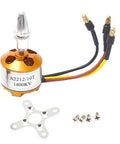 A2212 1400KV Brushless Outrunner Motor for RC Aircraft and Multicopters with 3.5mm connectors, mounting hardware