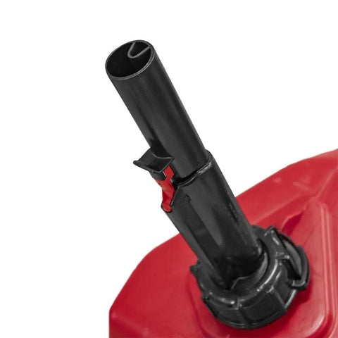 Fuel Can Spout Kit for Midwest Can Gas Diesel and Kerosene Containers Spill Proof Design CARB Approved Black spout close-up
