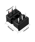 DIP IC Socket Adapter 2.54mm Pitch Two Row 6 Pins Soldering Ready 10 Pack, 7.6mm Row Spacing, with visible dimensions