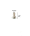Top Shelf Stainless Steel Clutch Inspection Cover Bolt Set Fits Harley Davidson Sportster 2004 And Up, measures 1.9cm long.