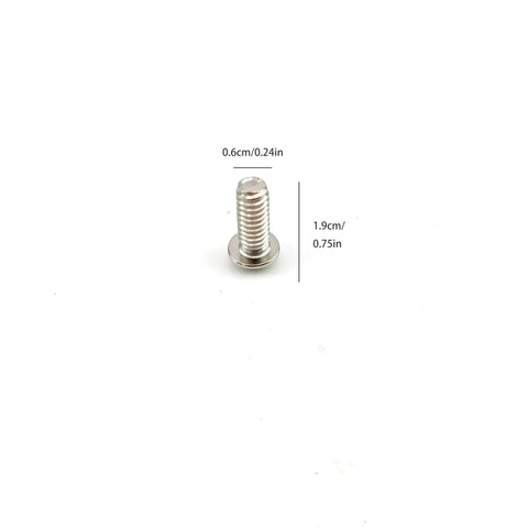 Top Shelf Stainless Steel Clutch Inspection Cover Bolt Set Fits Harley Davidson Sportster 2004 And Up, measures 1.9cm long.