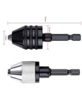 Drill Chuck Conversion Adapter For Impact Drivers And Cordless Screwdrivers Hex Shank To Round Shank Drill Bit Adapter Quick Switch