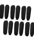 Six Pairs Oil Resistant Arm Sleeves Long Kitchen Cooking Oversleeves With Grippy Elastic Bands displayed in black, showcasing heavy duty material.