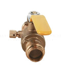 Premium Press Ball Valve With Drain Half Inch Brass Plumbing Valve Heavy Duty Workhorse Lead Free DZR Brass Side Vent