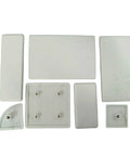 European Standard End Cap Cover Aluminum Profile Cover Plate For Industrial Frame CNC Machines Gray EU 2080 Four Hole DIY Friendly Fit With 2020 3030 4040 4545 2040 3060 4080 Extrusion Profiles, assorted gray aluminum plates