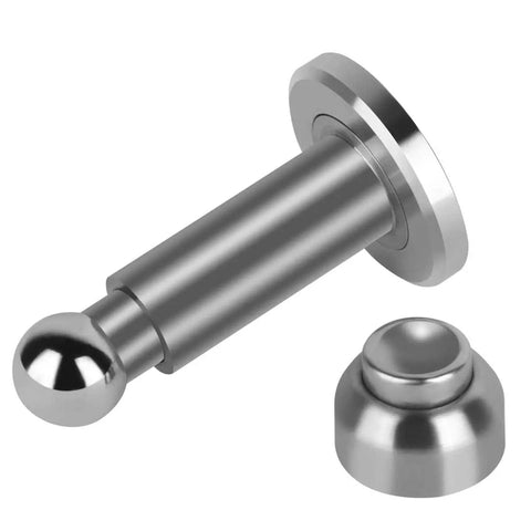 Adjustable Height Magnetic Door Stopper Heavy Duty Magnetic Door Stop 304 Stainless Steel Door Holder with Wall and Floor Mounting Silver