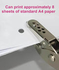No Fuss Easy Grip One Quarter Inch Hole Punch With Scraps Tray Round Circle Punch for 8 A4 sheets paper close-up view