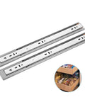 Heavy Duty Steel Drawer Slides With Three Section Extendable Rail Buffer Soft Close Double Row Stainless Steel Quiet Ball Bearings Smooth Load Bearing For Cabinets Easy Install And Anti Derailment For Secure Drawers, steel drawer slides