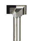 Heavy Duty Diamond Coated Bottom Router Bit for Precision Woodworking T Slot Cleaning and Flush Trims, carbide steel, quarter inch shank.