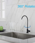 Matte Black Drinking Water Faucet for Home RO Filtration System Non Air Gap Kitchen Water Purifier Faucet Lead Free 304 Stainless Steel