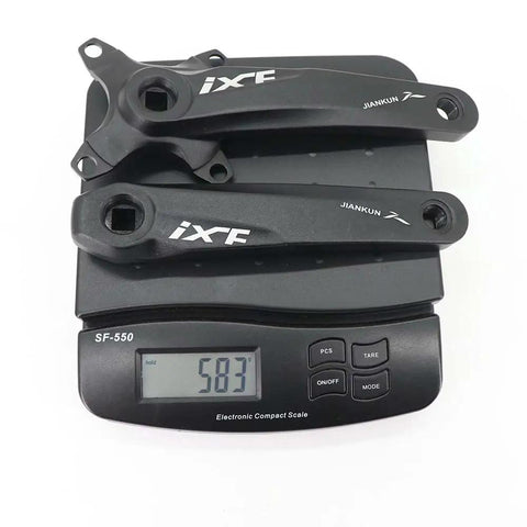 MTB Crankset 104 BCD Square Tapered 32 34 36 38T Chainring on scale showing 583g