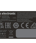 Certification label for Hall Of Fame 2 Reverb Pedal With MASH Footswitch Shimmer TonePrint Access Stereo In And Out True Bypass