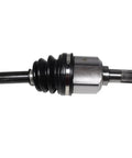 Left Front CV Axle Shaft Assembly Built To Crush Potholes With Plug And Play Fitment, showing neoprene boot and steel components.