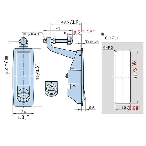 Heavy Duty 2 Pack Zinc Alloy Compression Latch Lock Adjustable Flush Lever Handle Corrosion Resistant Finish For Marine Boat Yacht Compartment Doors And Rock Solid Quick Install