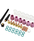 40 Piece TIG Welding Torch Kit With Collet Gas Lens Cup Set For WP 9 20 25 Torches, ceramic nozzles, glass components