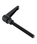 Hella Reliable Quick Release Clamping Lever Handles M8 X 70Mm Male Thread With Push Button Twist Lock 360 Degree Rotation Swivel Design Killer For Garage Upgrades Pack Of 4, black steel lever with threaded rod.
