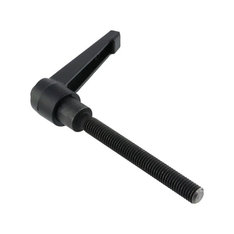 Hella Reliable Quick Release Clamping Lever Handles M8 X 70Mm Male Thread With Push Button Twist Lock 360 Degree Rotation Swivel Design Killer For Garage Upgrades Pack Of 4, black steel lever with threaded rod.