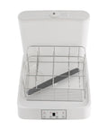 No Sweat Portable Countertop Dishwasher for Apartments and RV Cabins, open view of interior with dish rack and spray arm.