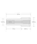 Diagram showing dimensions of 3/8 Inch Drive Semi-Deep 6-Point Socket 10 MM Metric For Auto, Truck And Workshop Use, Model SHD14110