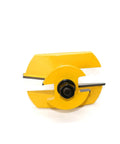 Heavy Duty 12mm Shank Raised Panel Router Bit With Sweet Ogee Cutter For Gorgeous Woodworking Doors And Beautiful Decorative Profiles Youll Love, yellow cutting tool.