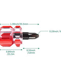 Side view of Ultra Short Sewing Machine Screwdriver Set With Flat Head And Phillips Bits For Tight Spots Great For Sewing Projects