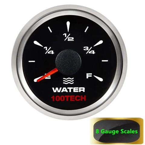 Water Level Gauge For Boats RVs And Trucks Easy Install Tank Sensor With Calibrate Button Compatible With 0-190 Ohm To 10-180 Ohm Ranges Black