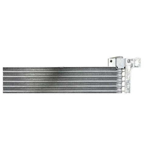 Get Your Ride Running Smooth With This High Performance Transmission Oil Cooler Built Specifically For Cadillac SRX And STS Models From 04 To 11 Featuring Durable Construction To Cool Down Heat And Prevent Slipping While You Cruise In Style. silver metal transmission oil cooler with mounting bracket