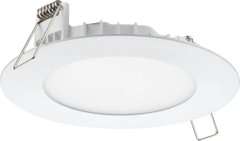 4 Inch LED Recessed Downlight Wafer Slim Ultra Thin 5 In 1 Color Temperature 120V Matte White Flat Trim 90CRI Ceiling Light No Housings Needed For Easy Remodel Or New Construction